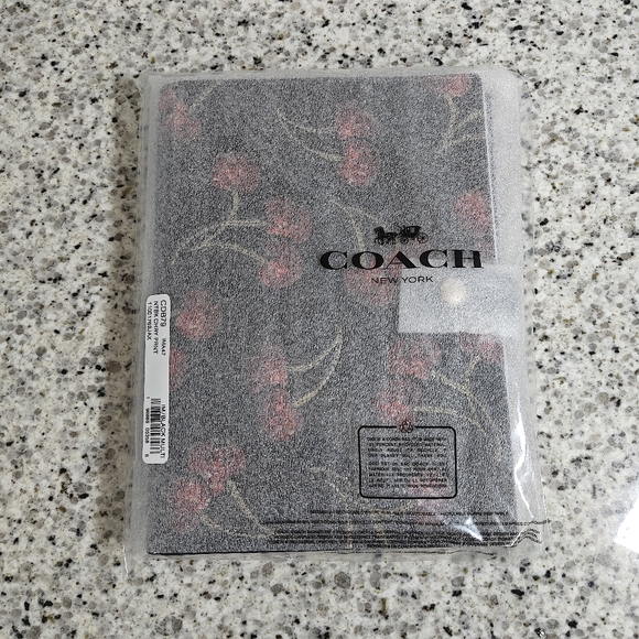 Coach Notebook With Cherry Print (Black, red) - Picture 2 of 4